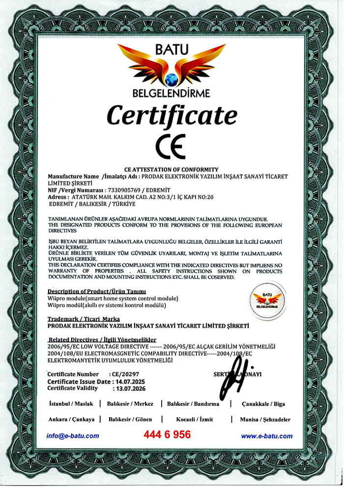 CE Belgesi - WiiPRO